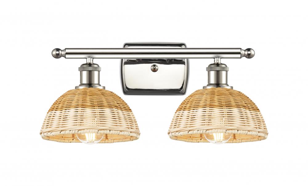 Bristol Natural II - 2 Light - 18 inch - Polished Nickel - Bath Vanity Light