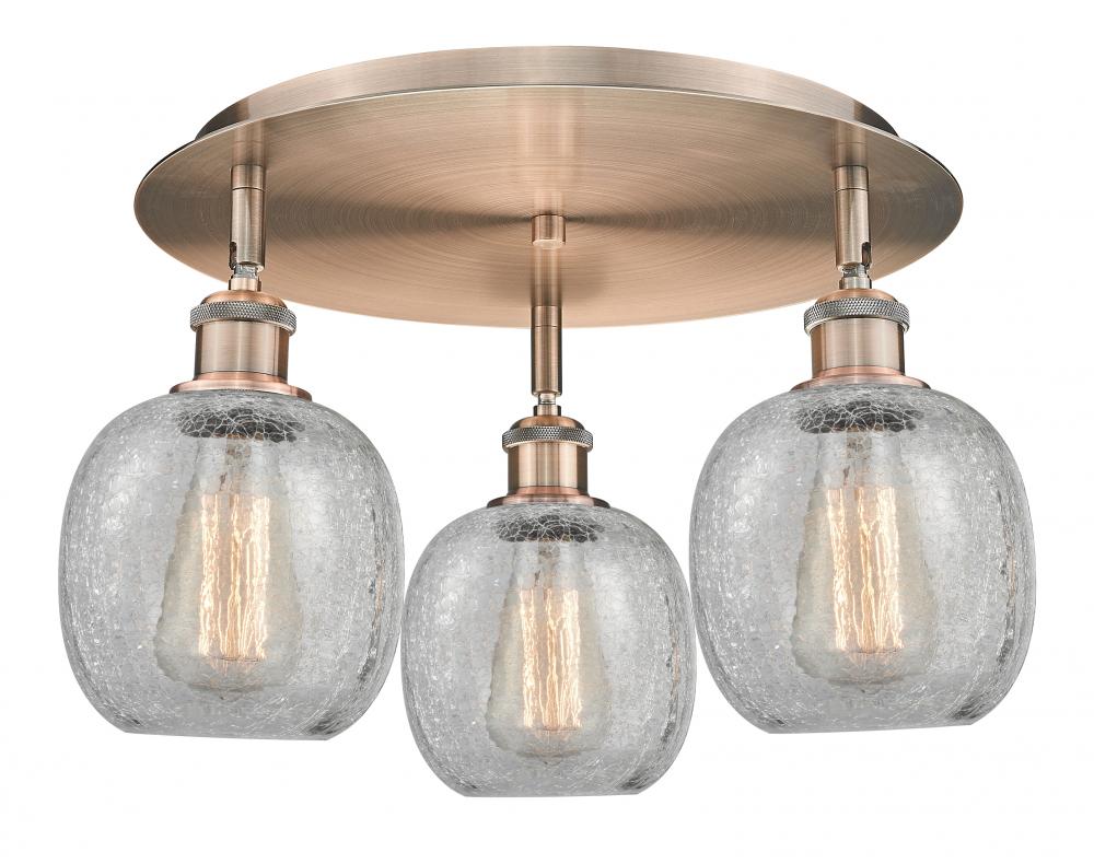 Belfast - 3 Light - 18 inch - Antique Copper - Semi-Flush Mount