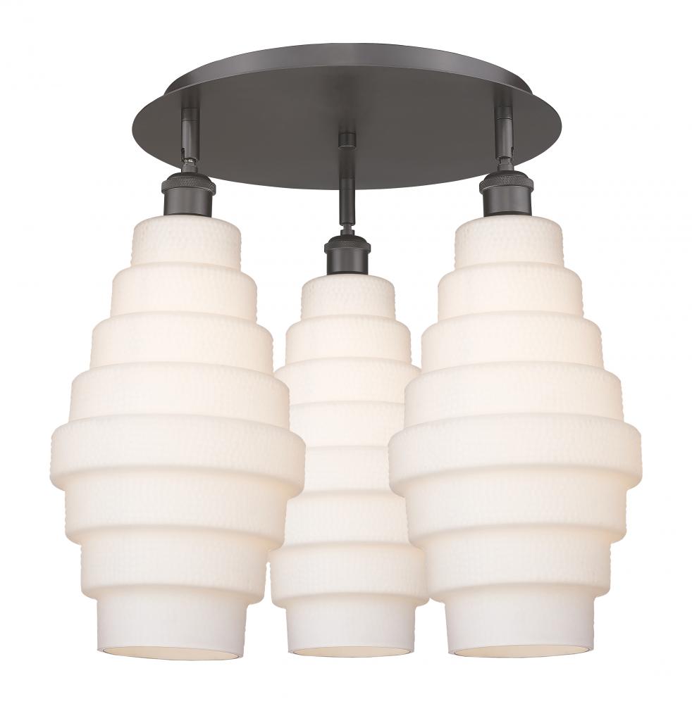 Cascade - 3 Light - 20 inch - Oil Rubbed Bronze - Semi-Flush Mount