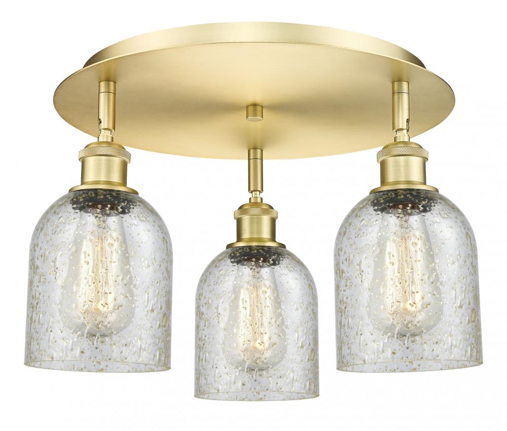 Caledonia - 3 Light - 17 inch - Satin Gold - Semi-Flush Mount