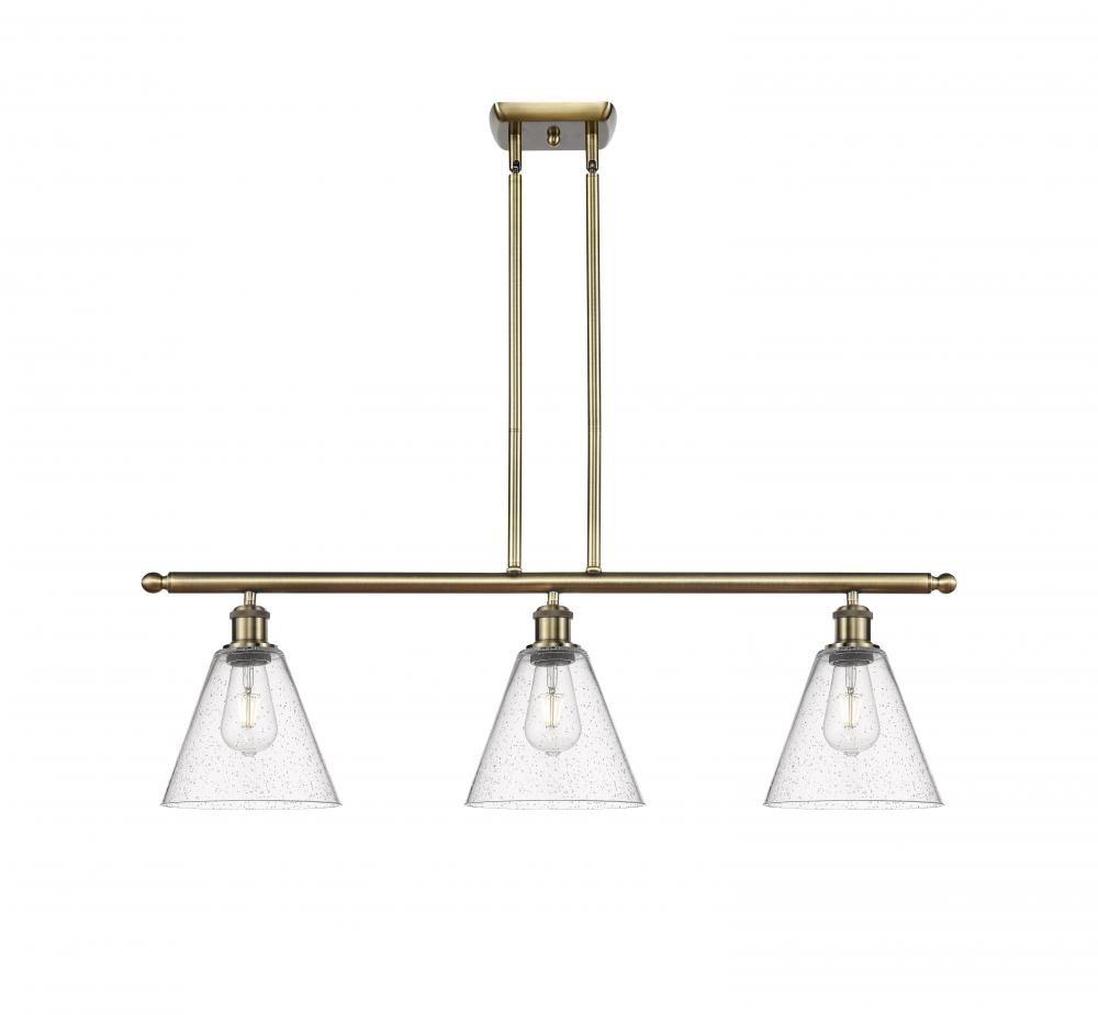 Berkshire - 3 Light - 36 inch - Antique Brass - Stem hung - Island Light