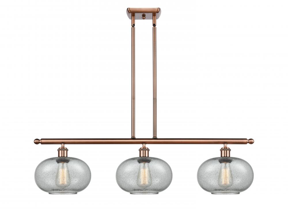 Gorham - 3 Light - 36 inch - Antique Copper - Stem hung - Island Light