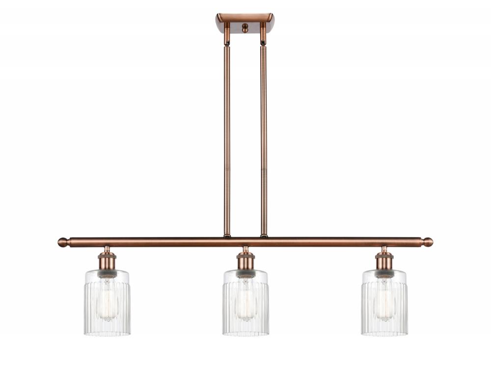 Hadley - 3 Light - 36 inch - Antique Copper - Stem hung - Island Light