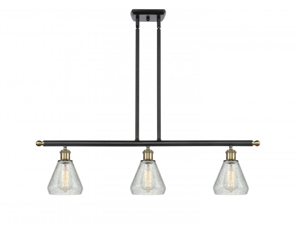 Conesus - 3 Light - 36 inch - Black Antique Brass - Stem hung - Island Light