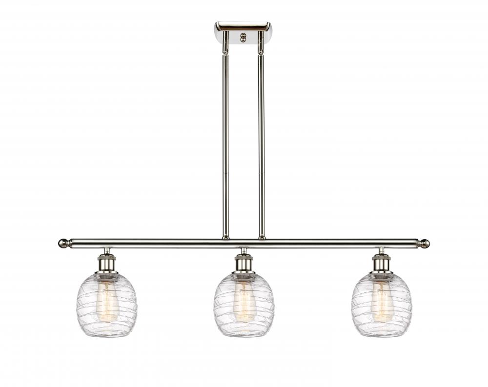 Belfast - 3 Light - 36 inch - Polished Nickel - Stem hung - Island Light