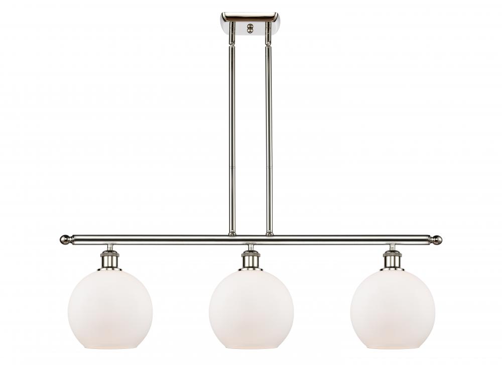Athens - 3 Light - 36 inch - Polished Nickel - Stem hung - Island Light
