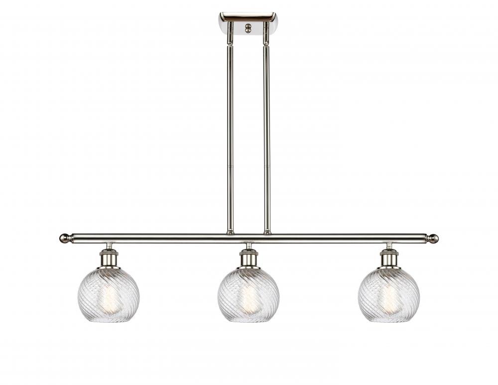 Small Twisted Swirl 3 Light Island Light part of the Ballston Collection