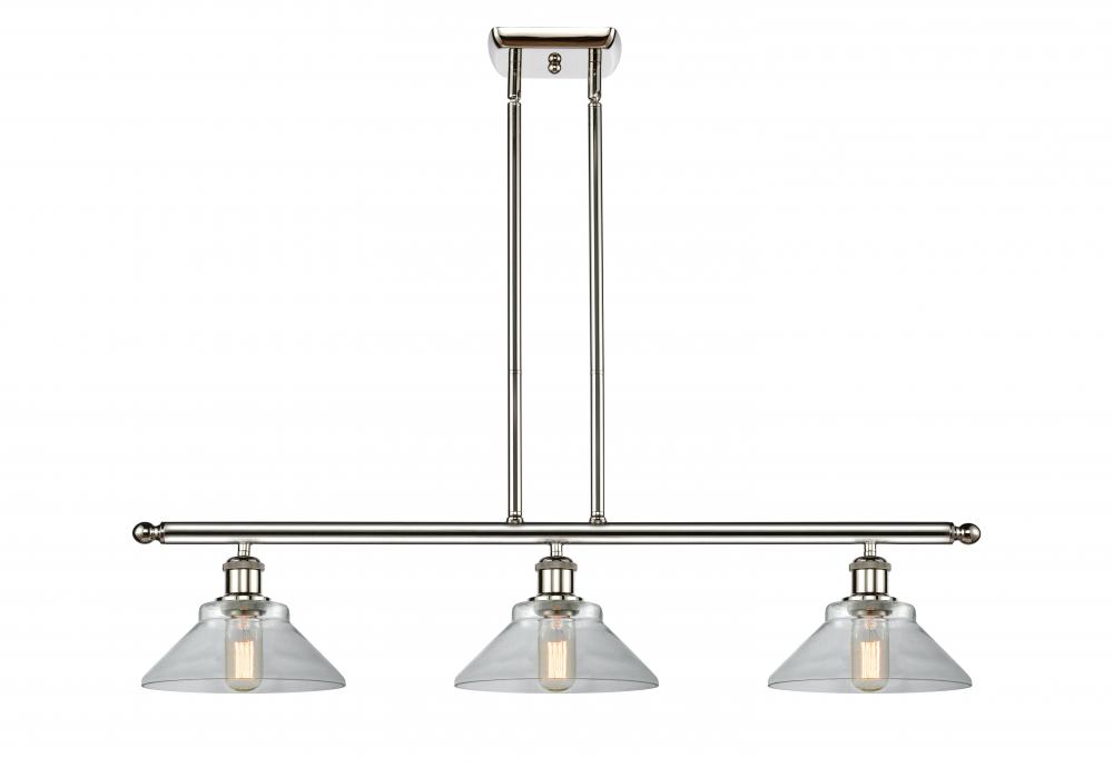 Orwell - 3 Light - 36 inch - Polished Nickel - Stem hung - Island Light