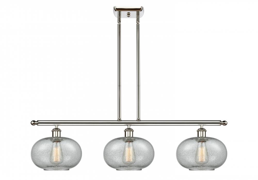 Gorham - 3 Light - 36 inch - Polished Nickel - Stem hung - Island Light