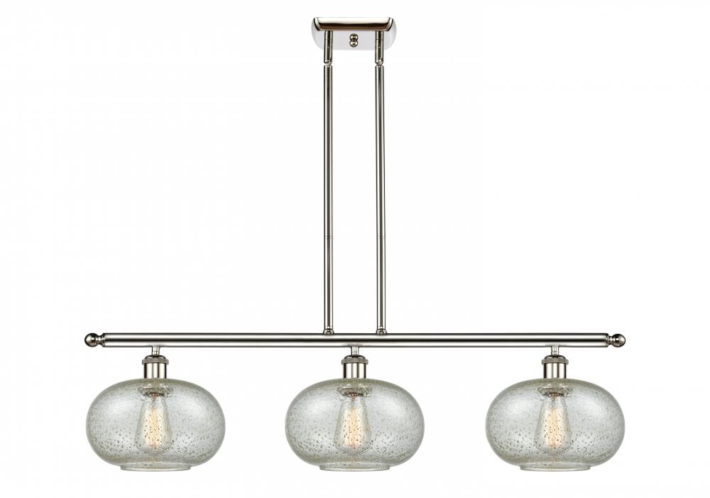 Gorham - 3 Light - 36 inch - Polished Nickel - Stem hung - Island Light