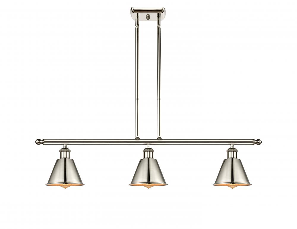 Smithfield - 3 Light - 36 inch - Polished Nickel - Stem hung - Island Light