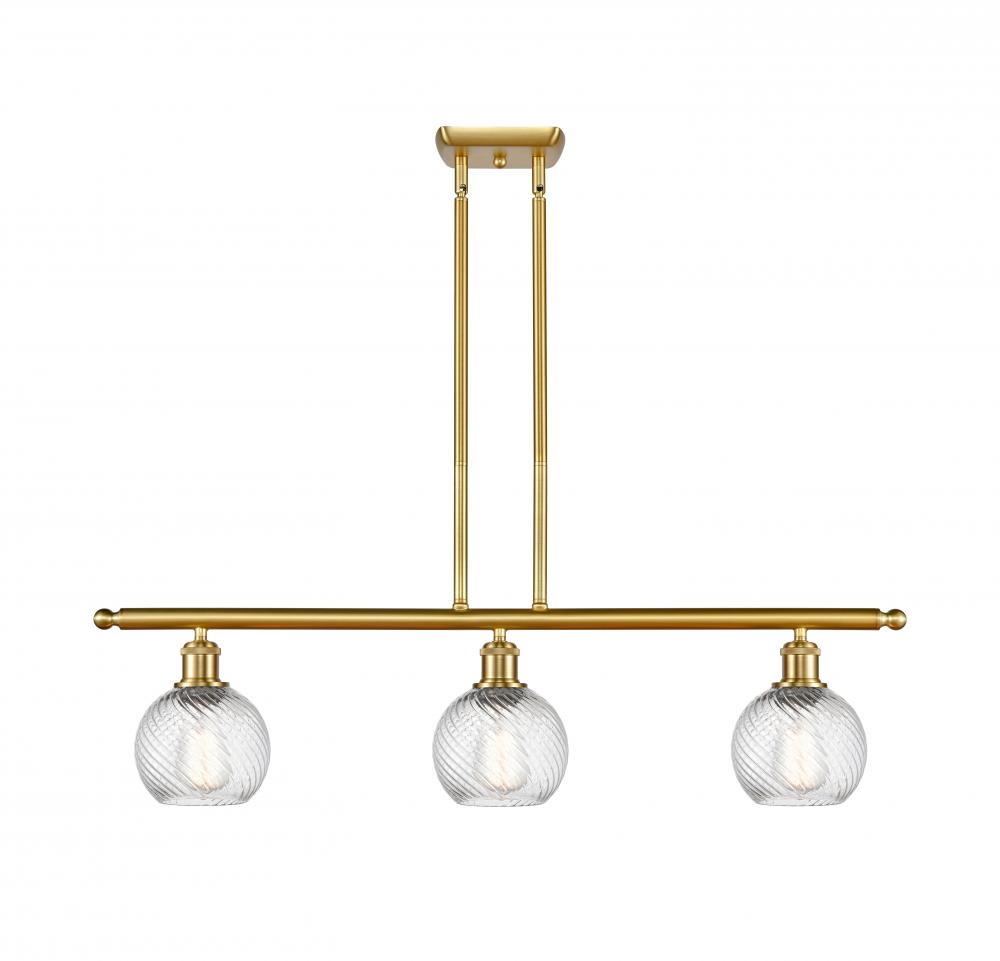 Small Twisted Swirl 3 Light Island Light part of the Ballston Collection