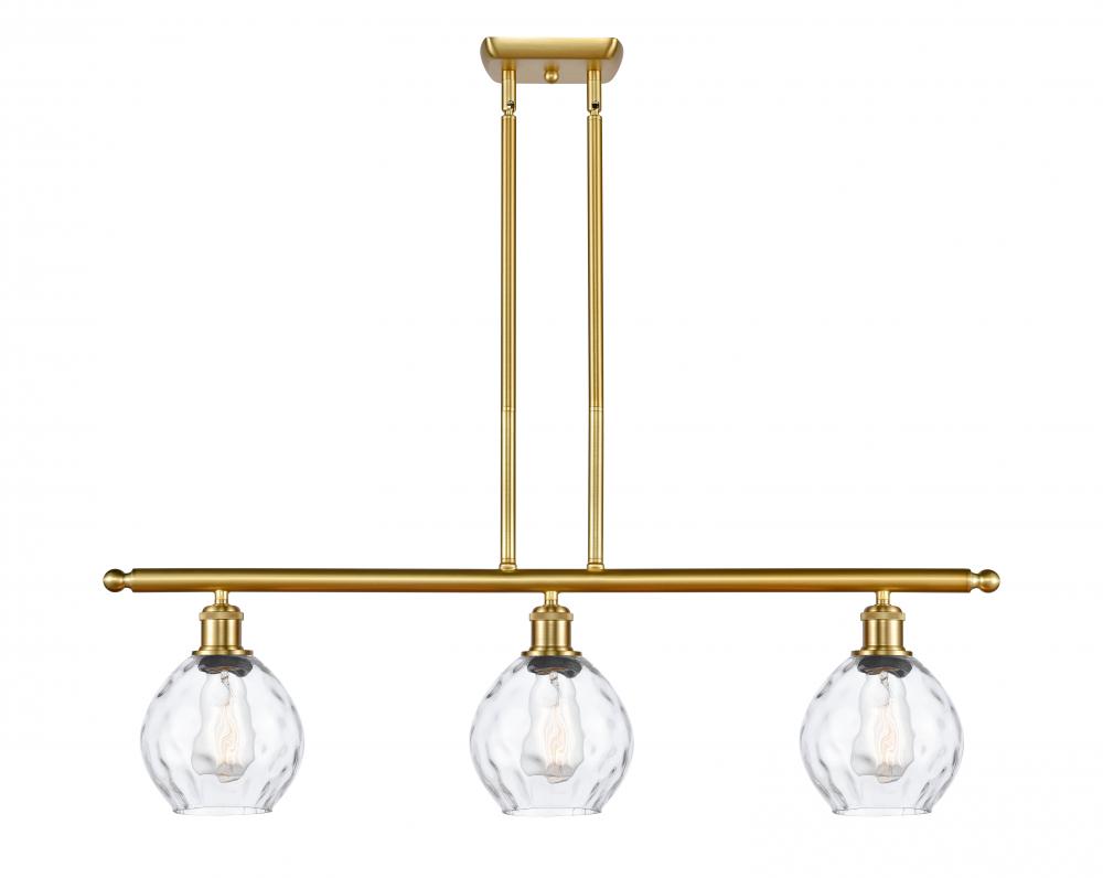 Waverly - 3 Light - 36 inch - Satin Gold - Stem hung - Island Light