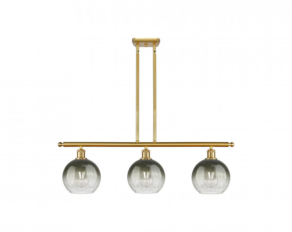 Brookhaven Globe - 3 Light - 36 inch - Satin Gold - Stem Hung - Island Light