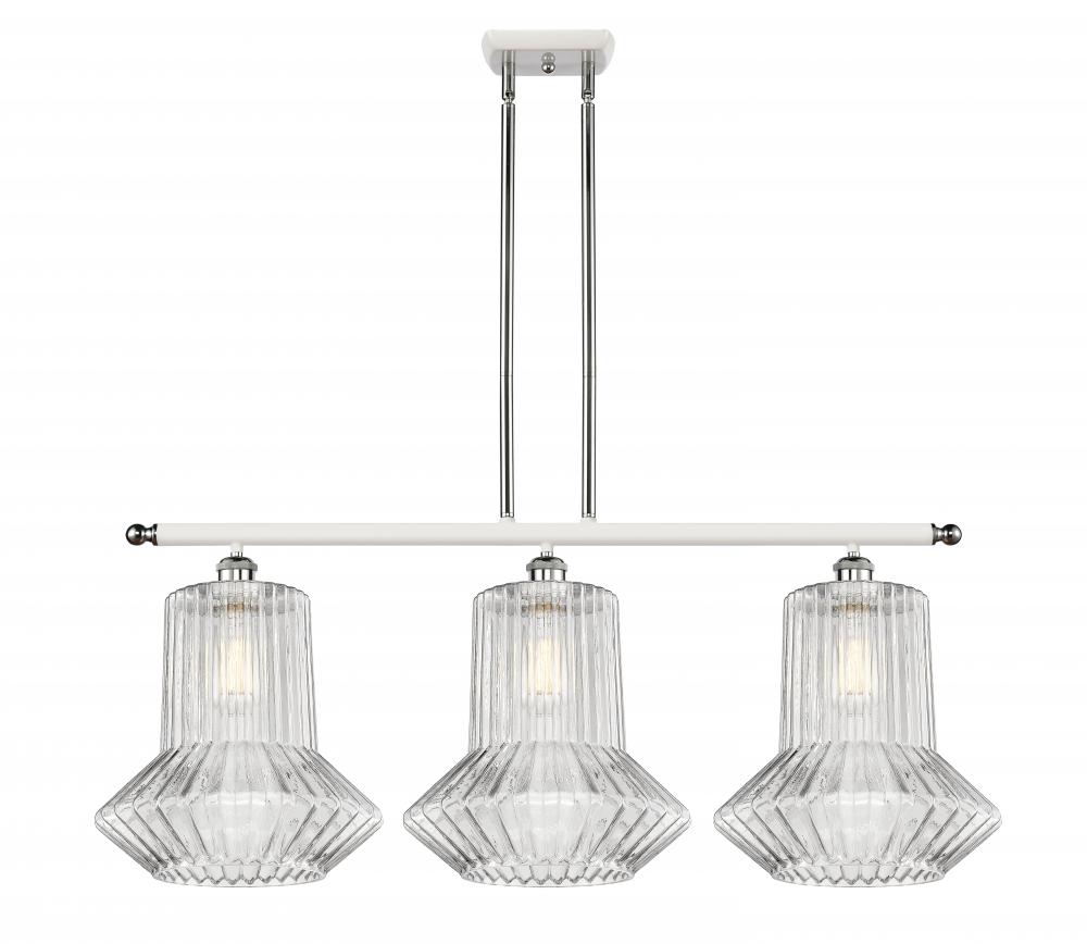 Springwater - 3 Light - 39 inch - White Polished Chrome - Stem hung - Island Light