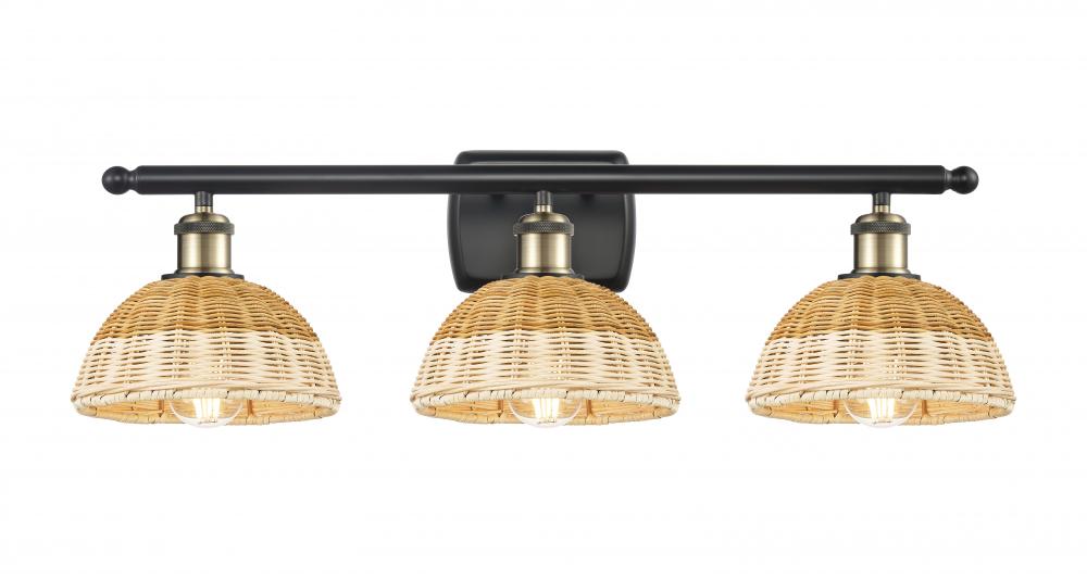 Bristol Natural II - 3 Light - 28 inch - Black Antique Brass - Bath Vanity Light