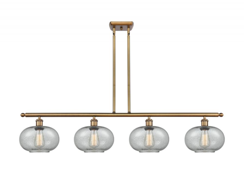 Gorham - 4 Light - 48 inch - Brushed Brass - Stem hung - Island Light