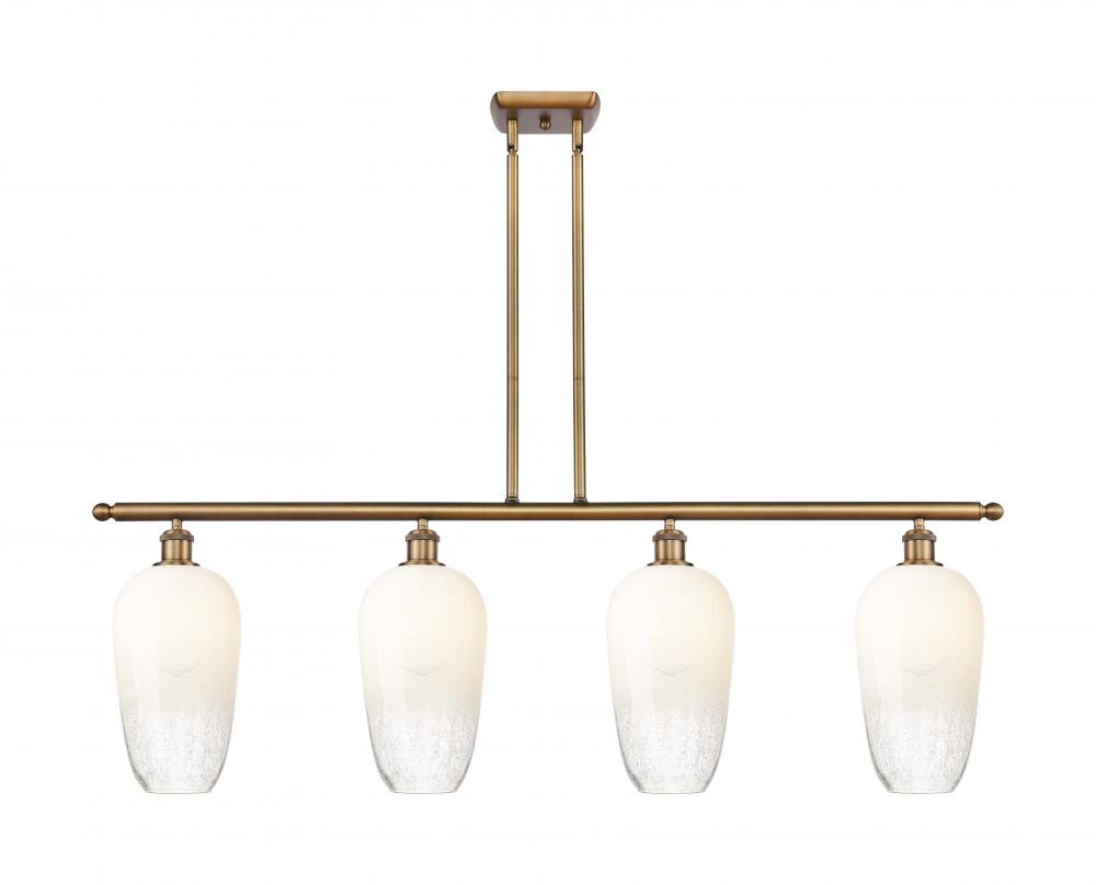 Brookhaven Flute - 4 Light - 48 inch - Brushed Brass - Stem Hung - Island Light