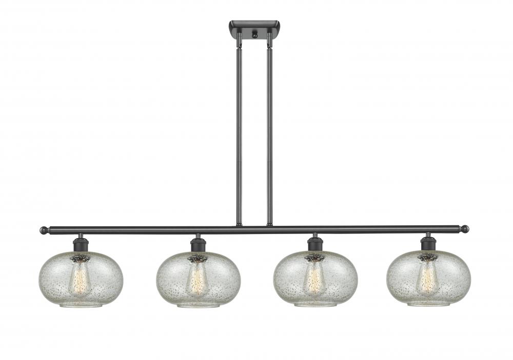 Gorham - 4 Light - 48 inch - Matte Black - Stem hung - Island Light
