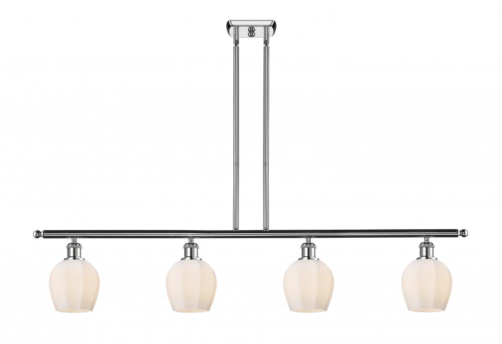 Norfolk - 4 Light - 48 inch - Polished Chrome - Stem hung - Island Light