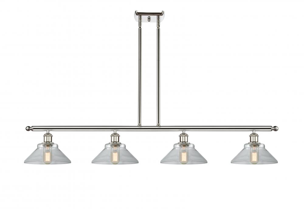 Orwell - 4 Light - 48 inch - Polished Nickel - Stem hung - Island Light