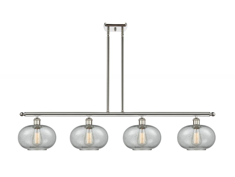 Gorham - 4 Light - 48 inch - Polished Nickel - Stem hung - Island Light