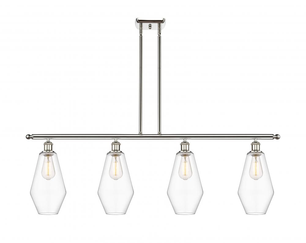 Cindyrella - 4 Light - 48 inch - Polished Nickel - Stem hung - Island Light