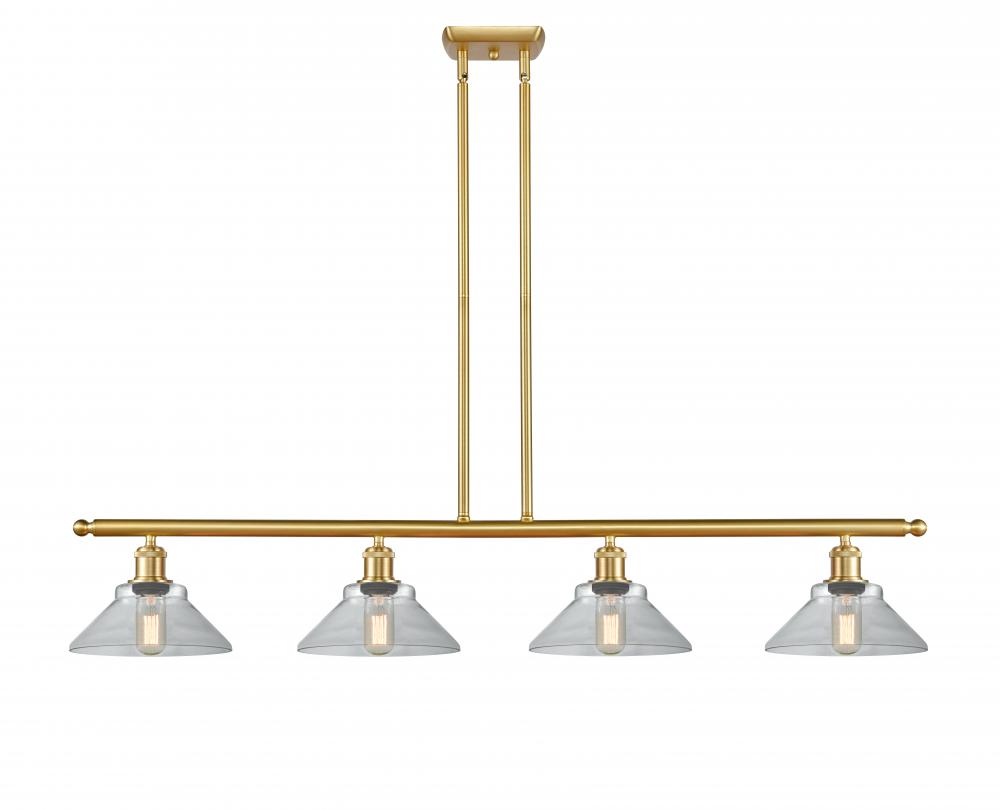 Orwell - 4 Light - 48 inch - Satin Gold - Stem hung - Island Light