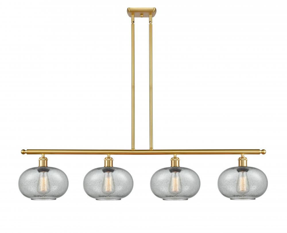 Gorham - 4 Light - 48 inch - Satin Gold - Stem hung - Island Light