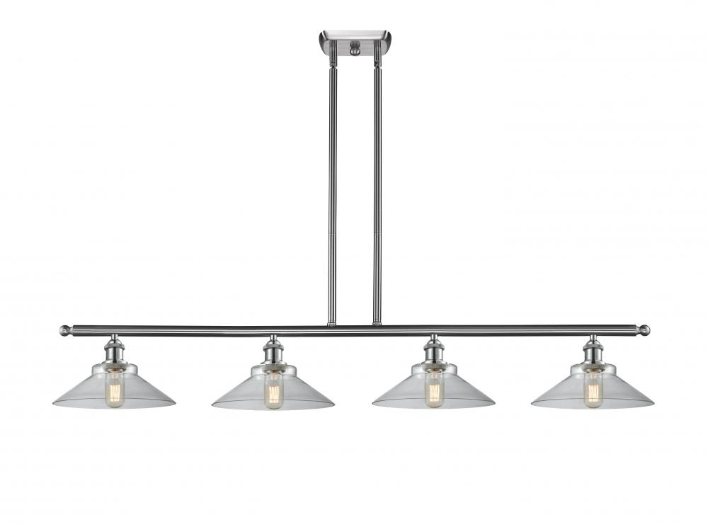 Orwell - 4 Light - 48 inch - Brushed Satin Nickel - Stem hung - Island Light