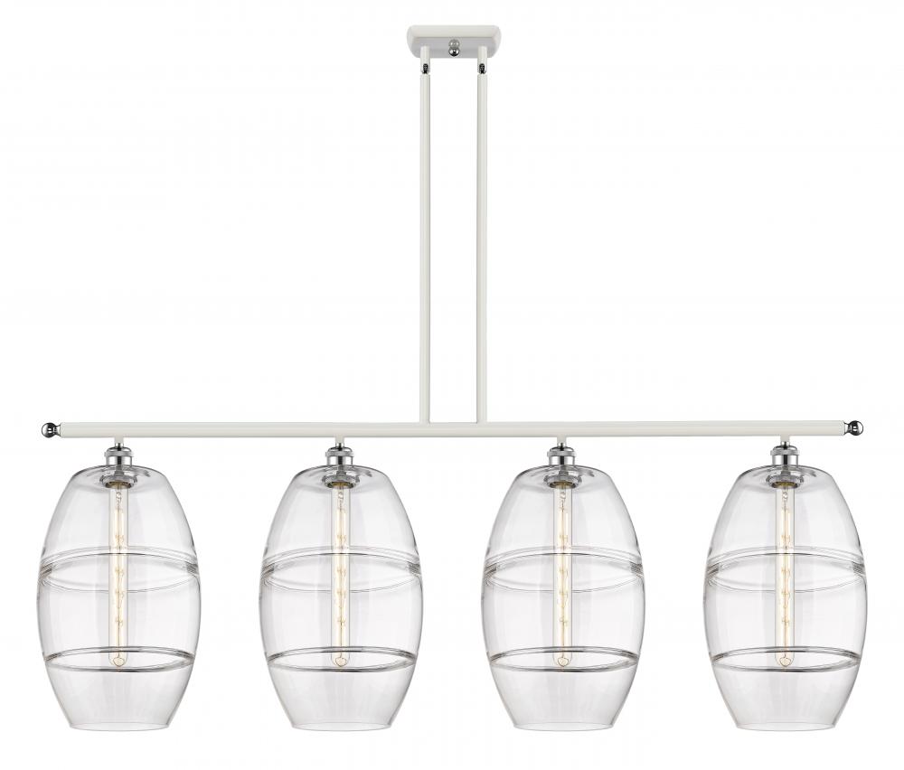 Vaz - 4 Light - 48 inch - White Polished Chrome - Stem hung - Island Light