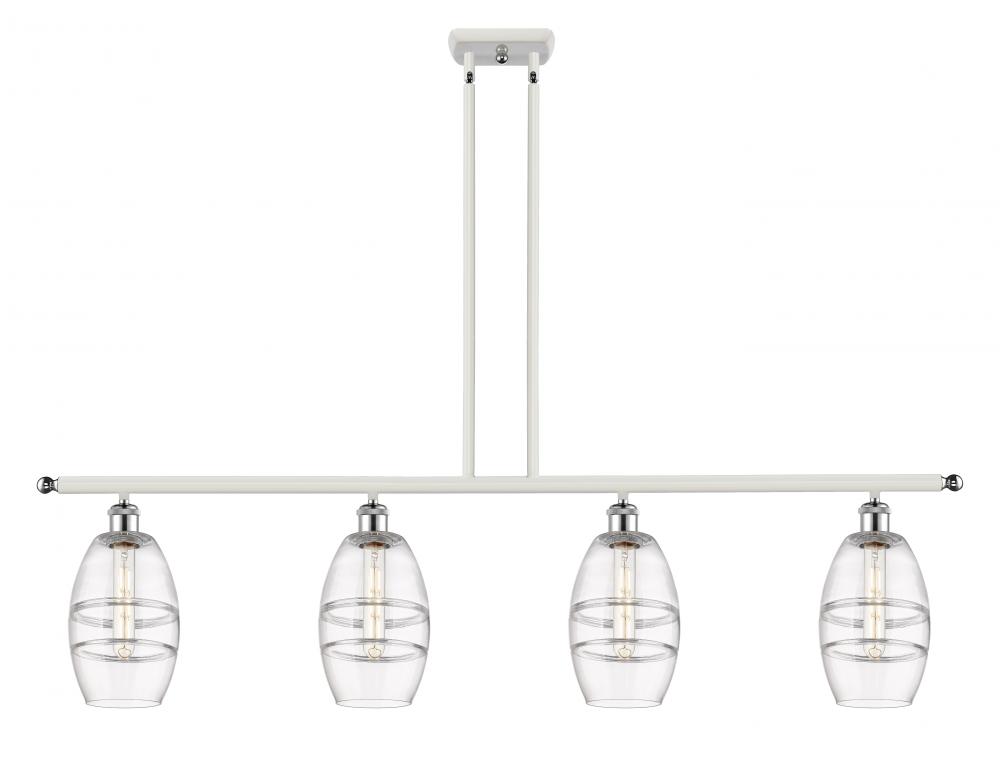 Vaz - 4 Light - 48 inch - White Polished Chrome - Stem hung - Island Light