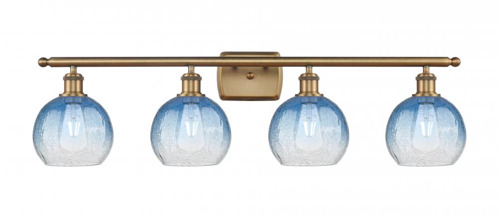 Brookhaven Globe - 4 Light - 38 inch - Brushed Brass - Bath Vanity Light