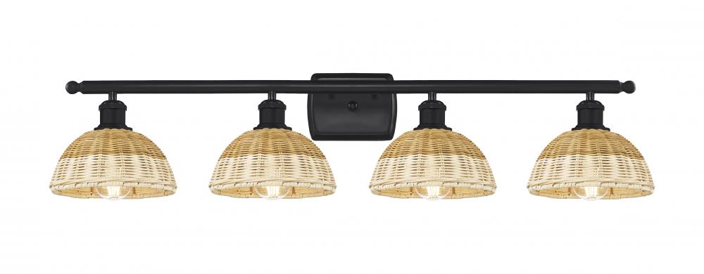 Bristol Natural II - 4 Light - 38 inch - Matte Black - Bath Vanity Light