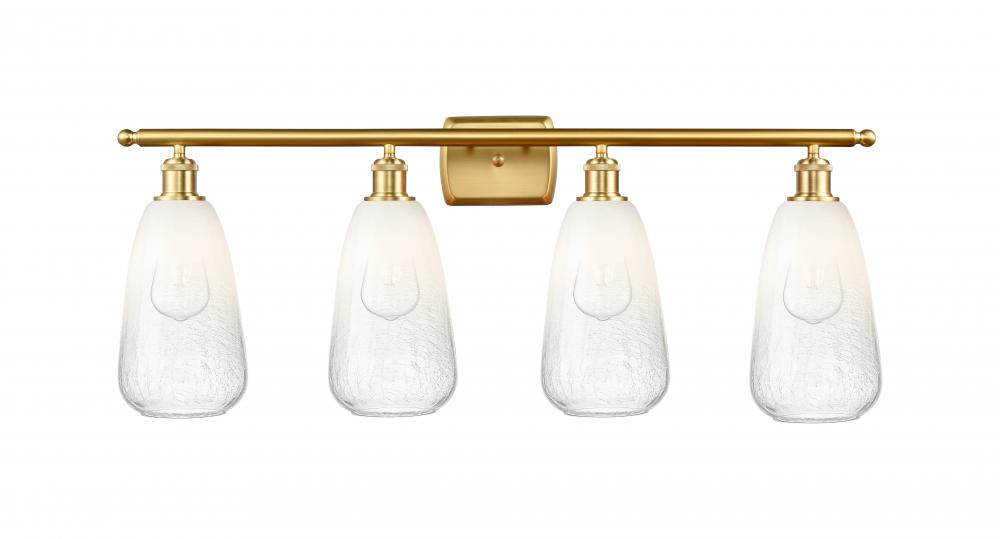 Brookhaven Almond - 4 Light - 36 inch - Satin Gold - Bath Vanity Light