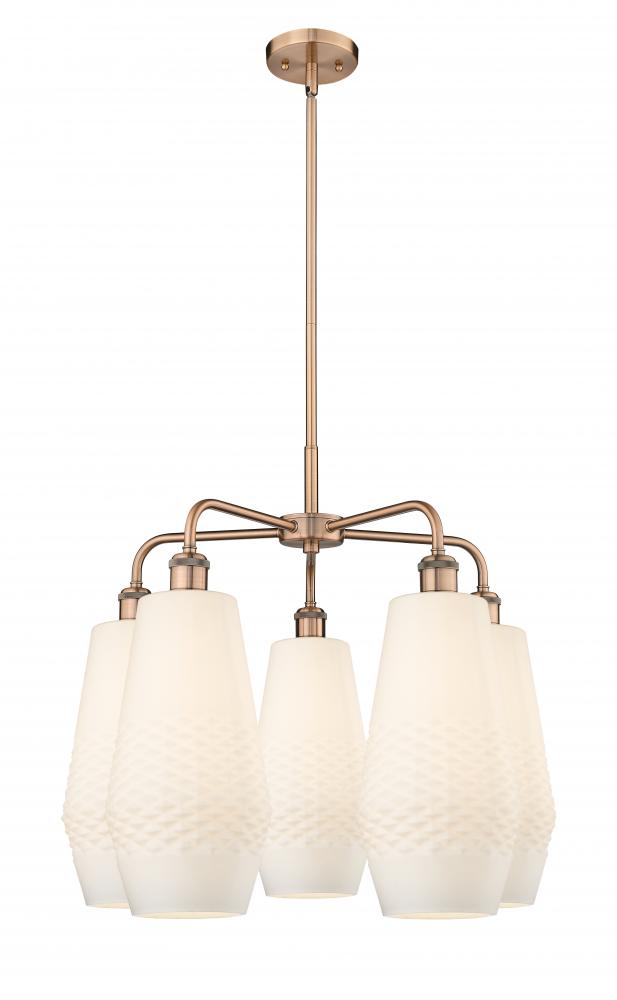 Windham - 5 Light - 25 inch - Antique Copper - Chandelier