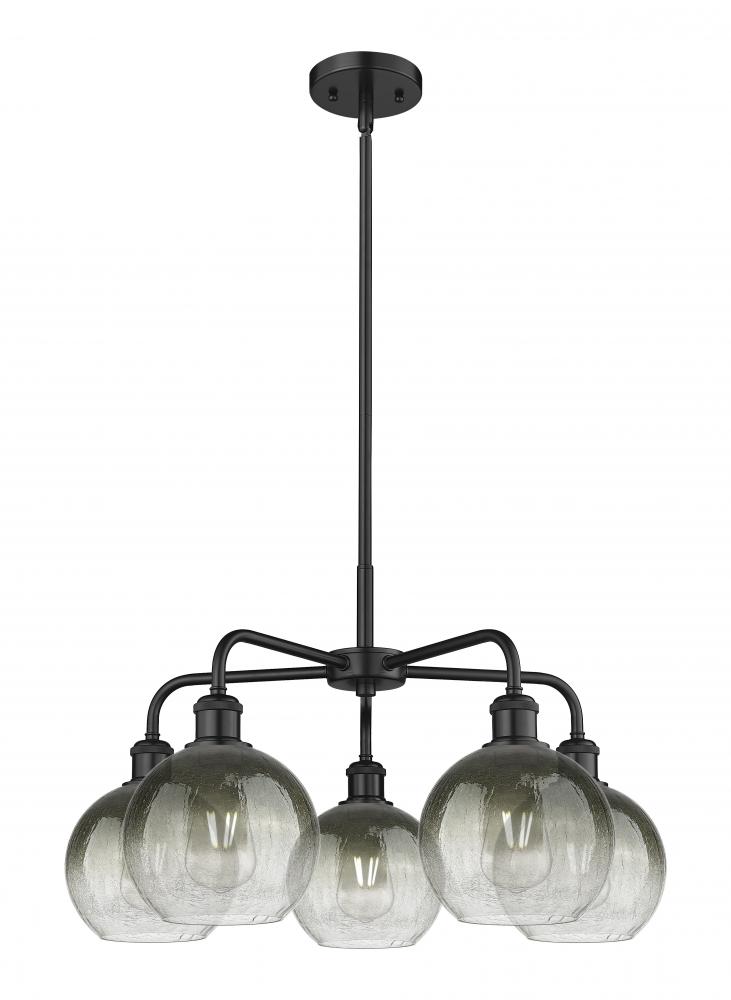 Brookhaven Globe - 5 Light - 26 inch - Matte Black - Stem hung - Chandelier