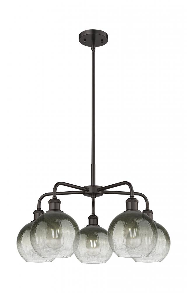 Brookhaven Globe - 5 Light - 26 inch - Oil Rubbed Bronze - Stem hung - Chandelier