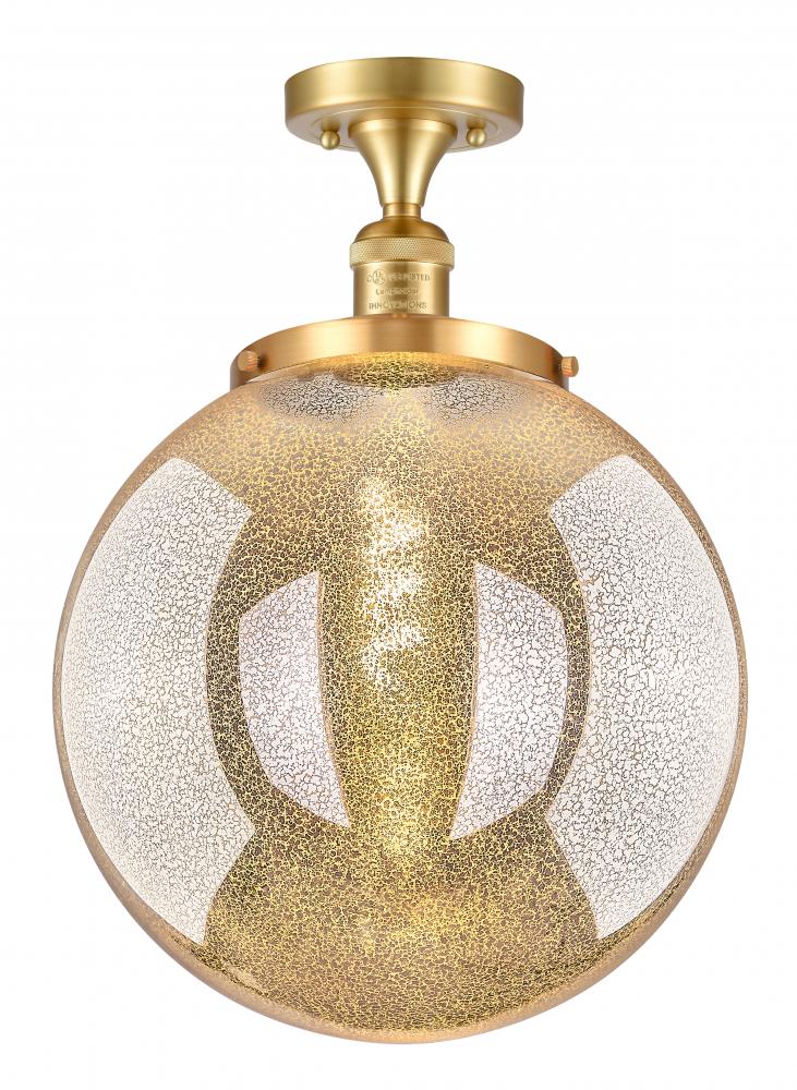 Beacon - 1 Light - 14 inch - Satin Gold - Semi-Flush Mount