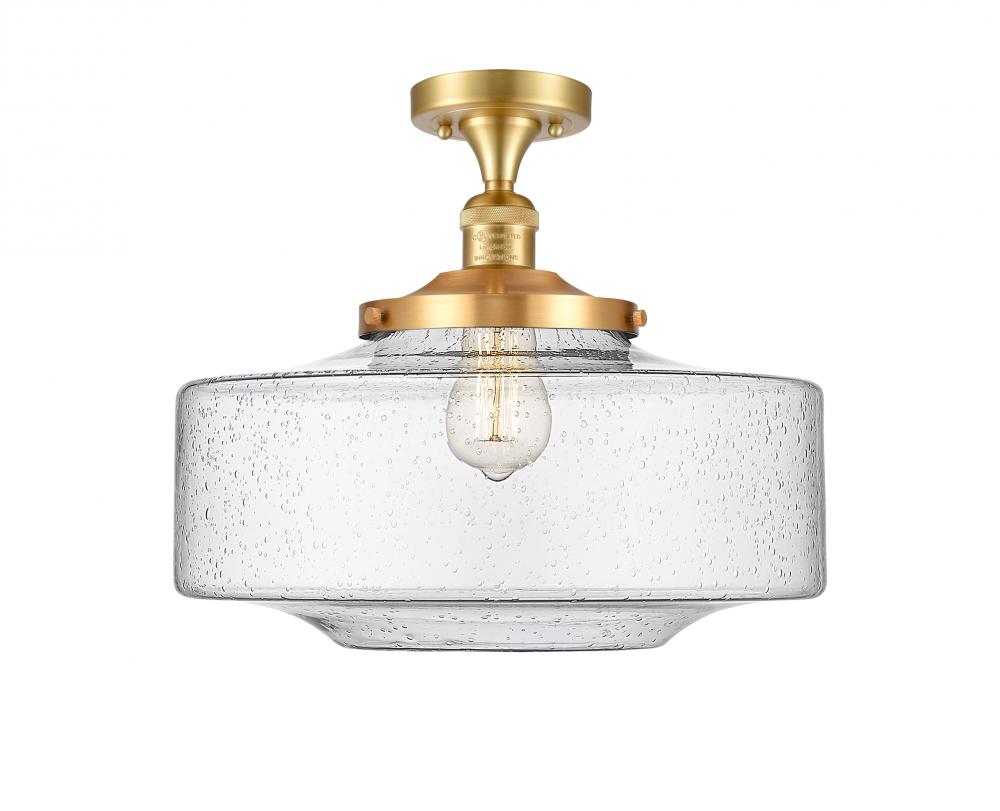 Bridgeton - 1 Light - 16 inch - Satin Gold - Semi-Flush Mount
