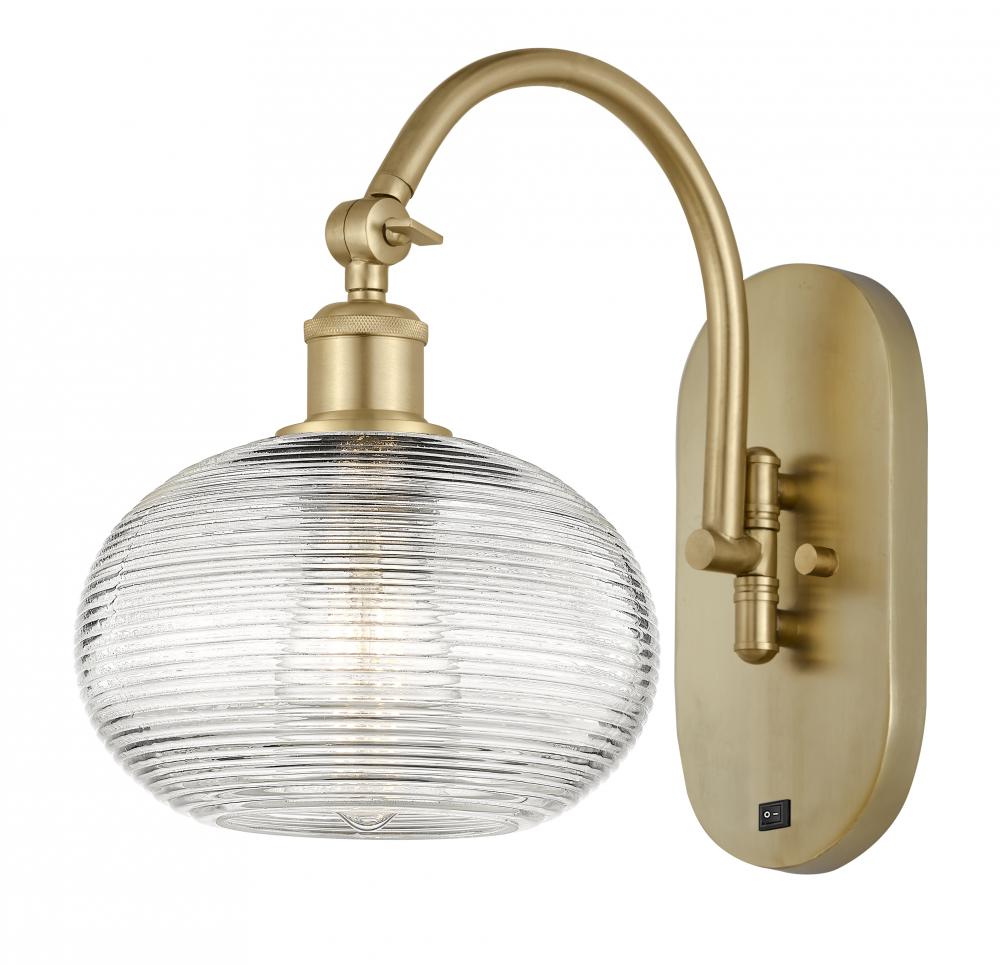 Ithaca - 1 Light - 8 inch - Satin Gold - Adjustable Swing Arm