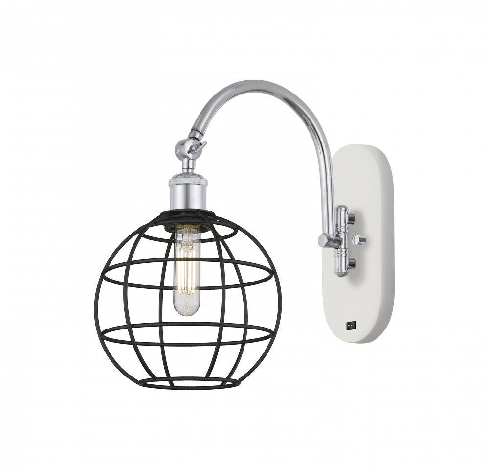 Lake Placid - 1 Light - 8 inch - White Polished Chrome - Adjustable Swing Arm