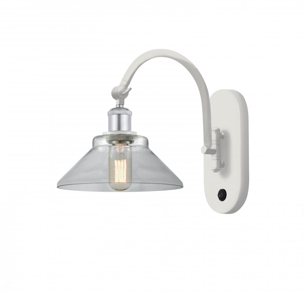 Orwell - 1 Light - 8 inch - White Polished Chrome - Adjustable Swing Arm
