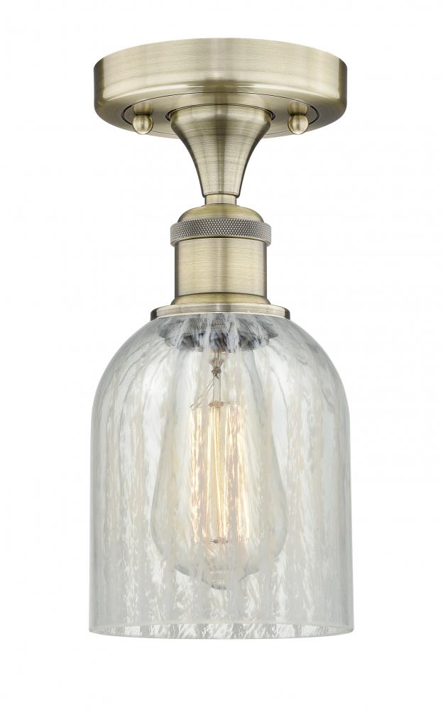 Caledonia - 1 Light - 5 inch - Antique Brass - Semi-Flush Mount