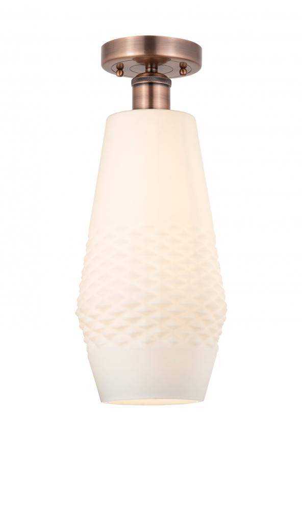 Windham - 1 Light - 7 inch - Antique Copper - Flush Mount