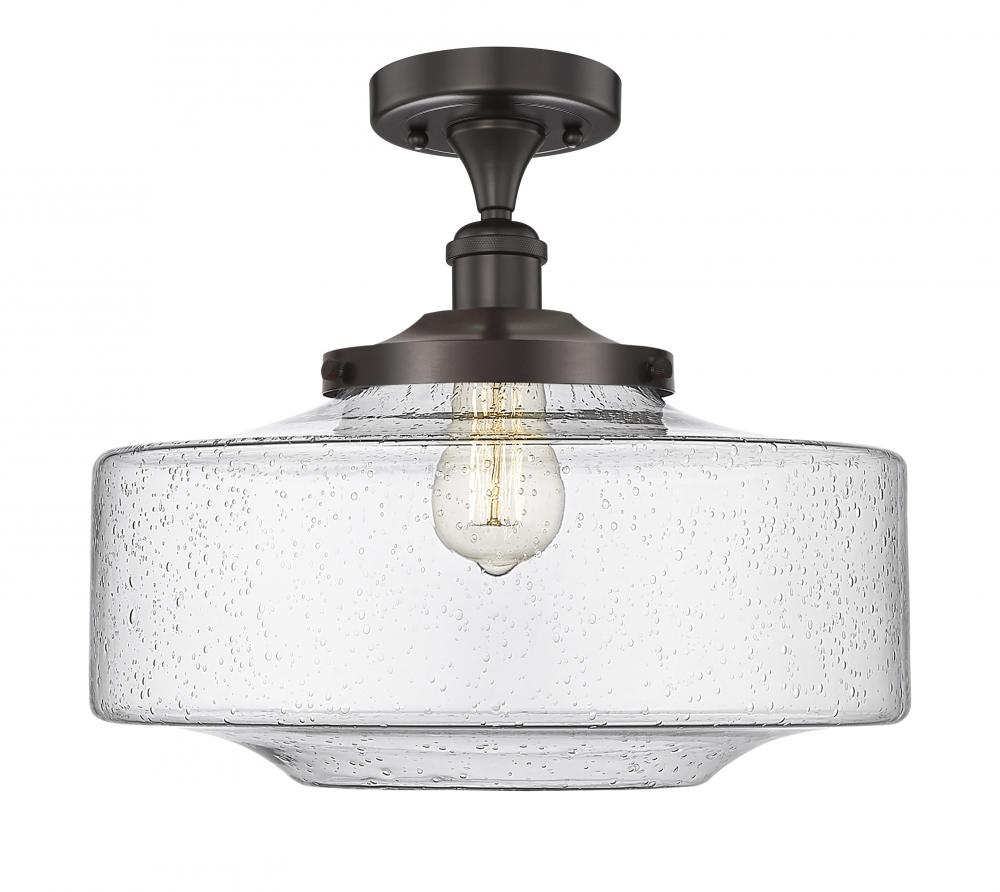 Bridgeton - 1 Light - 16 inch - Oil Rubbed Bronze - Semi-Flush Mount