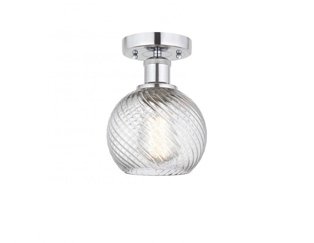 Athens Twisted Swirl 1 Light 6 inch Semi-Flush Mount