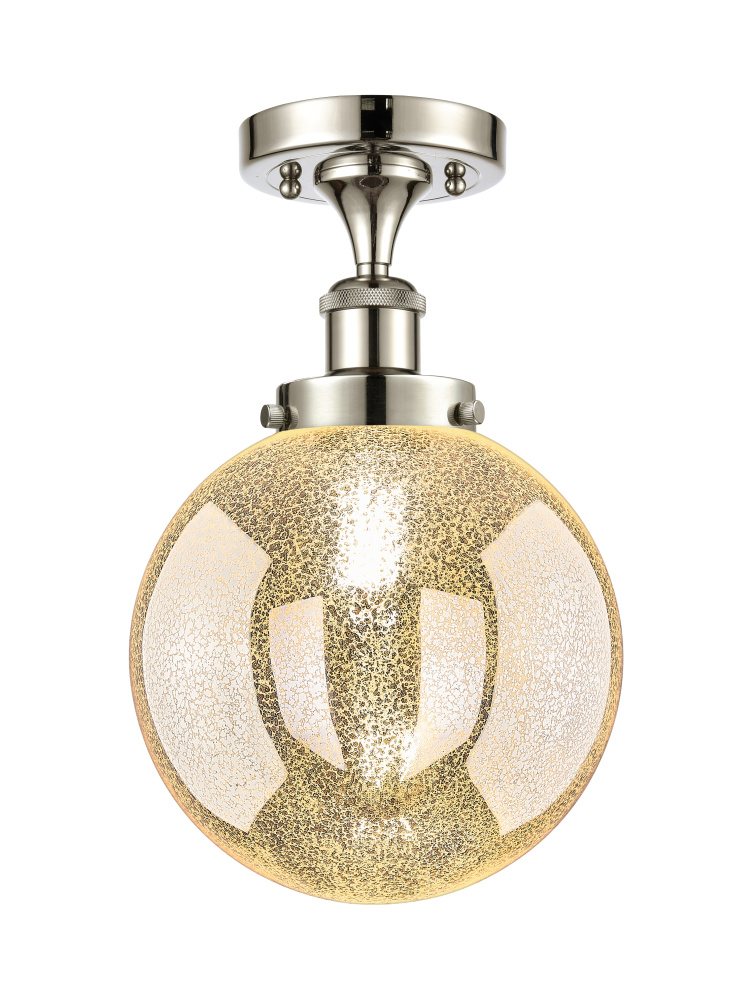 Beacon - 1 Light - 8 inch - Polished Nickel - Semi-Flush Mount