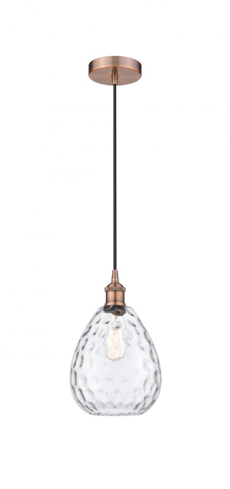 Waverly - 1 Light - 8 inch - Antique Copper - Cord hung - Mini Pendant
