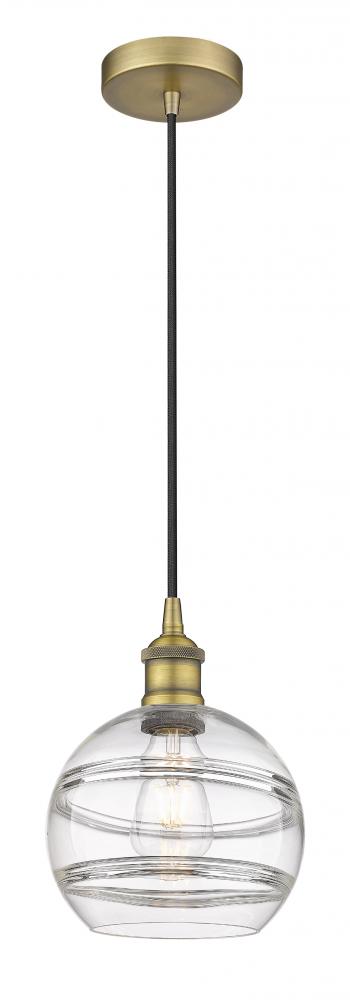 Rochester - 1 Light - 8 inch - Brushed Brass - Cord hung - Mini Pendant